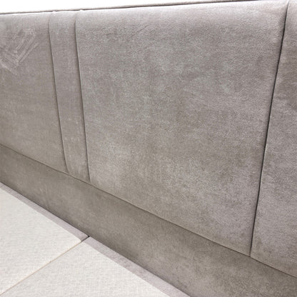 'Pegasus' Milan Stone Floor Standing Headboard + Double Ottoman End Lift Base - Super King