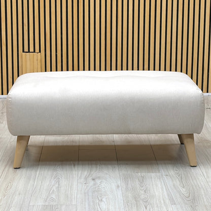‘Penny’ Beige Fabric Bench Stool