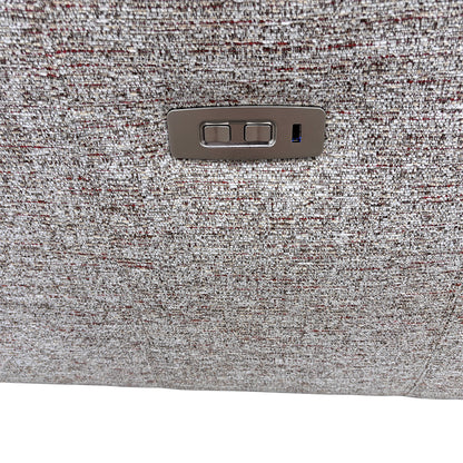 G Plan 'Amesbury' C030 Kampala Beige Tight Weave Fabric 3 Seater Power Recliner Sofa + Storage Footstool
