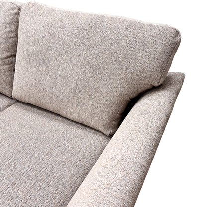 'Poppy' Beige Tight Weave Fabric Large 2 Seater Sofa Bed