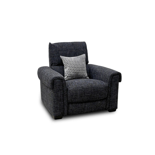 'Nixon' Fab-Cac-R463 Black Mica Fabric Power Recliner Chair
