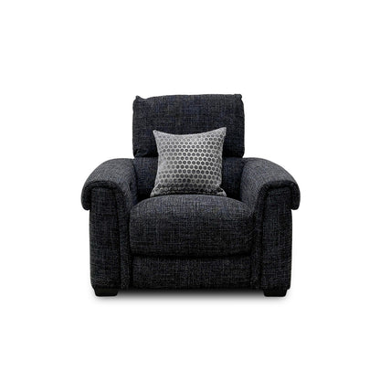 'Nixon' Fab-Cac-R463 Black Mica Fabric Power Recliner Chair