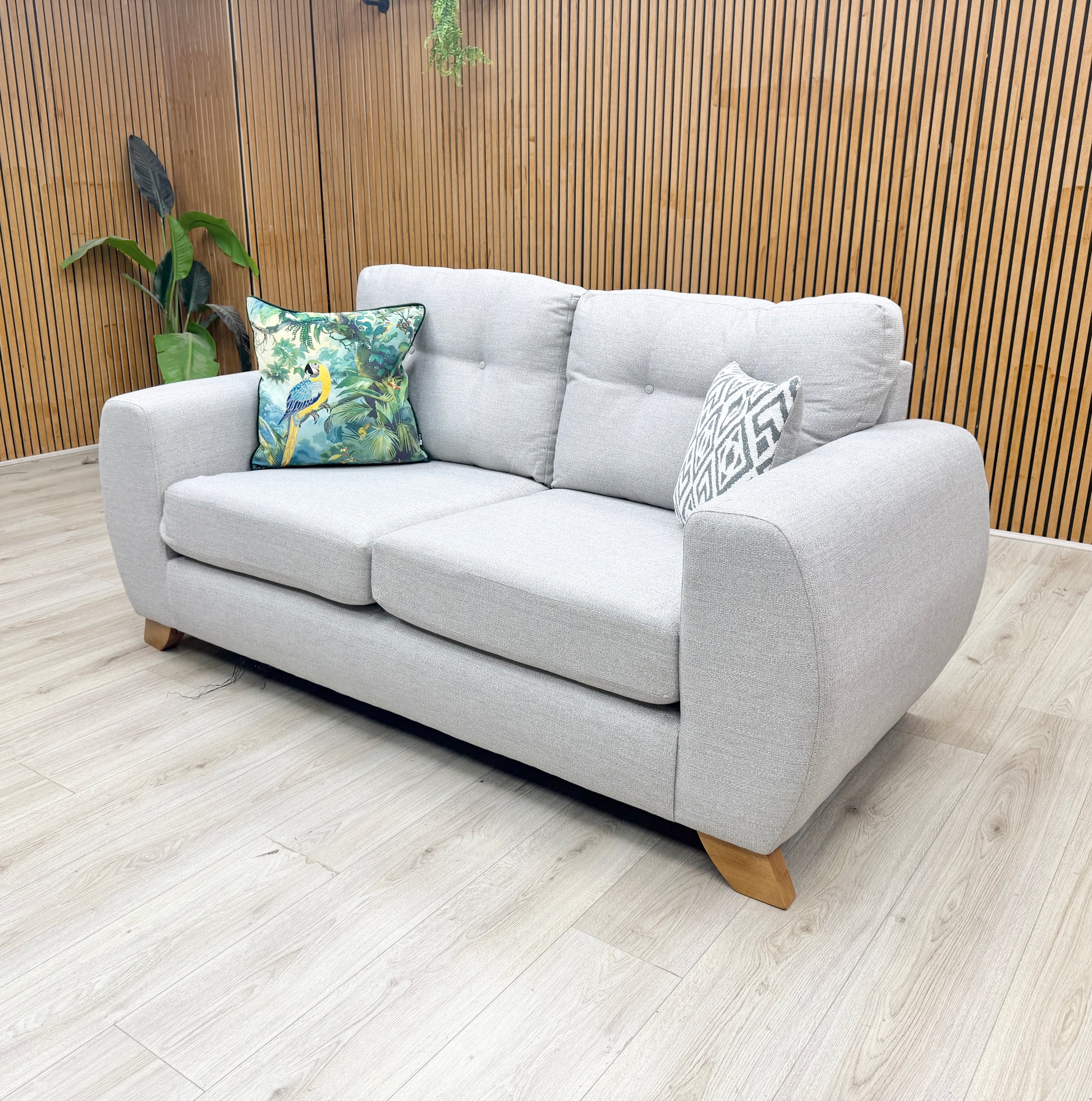 'Prent' Silver Fabric 2 Seater Sofa Very.com