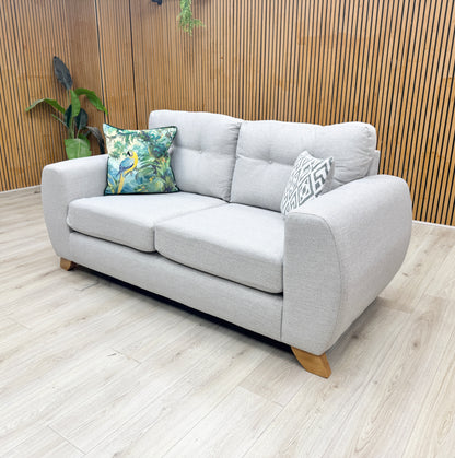 'Prent' Silver Fabric 2 Seater Sofa Very.com