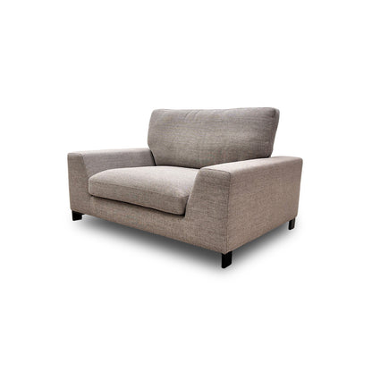 'Euphoria' Mocha Breeze Plain Fabric Cuddler Chair