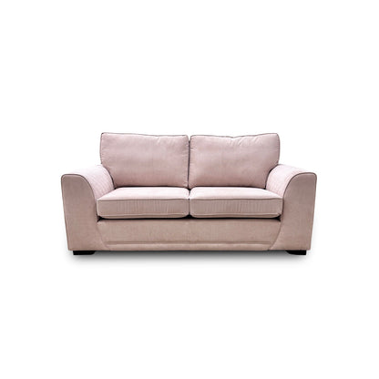 'Orka' Old Rose Plaza Linen Fabric Large 2 Seater Deluxe Sofa Bed