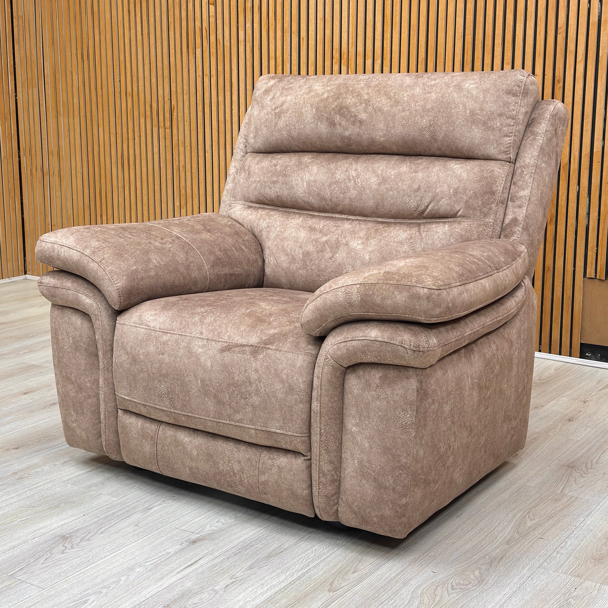 Lifestyle view for the Berlin armchair, highlighting the luxurious soft-touch velvet, high-density foam seating, and durable internal frame construction.