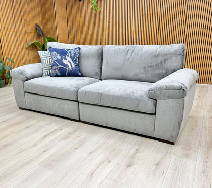 'Salerno' Light Grey Fabric Standard Back 4 Seater Split Frame Sofa Very.com
