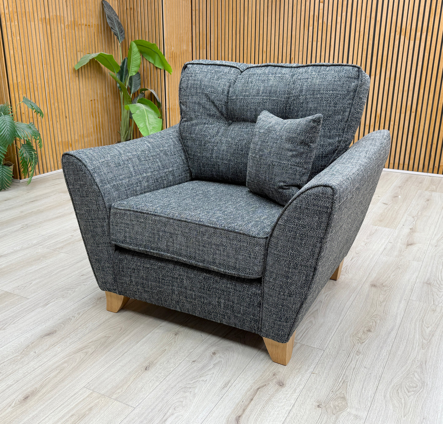 'Halstow' Charcoal Grey Fabric Armchair Very.com