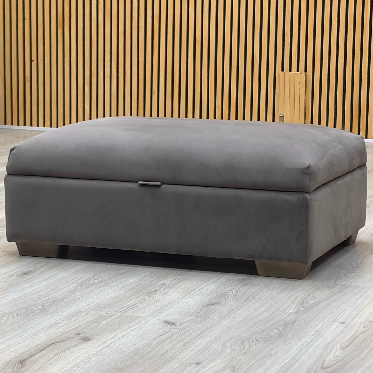 Parker Knoll ‘Hudson 23’ Brown Fabric Storage Footstool
