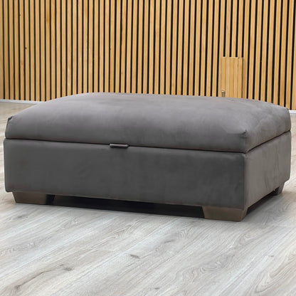Parker Knoll ‘Hudson 23’ Brown Fabric Storage Footstool