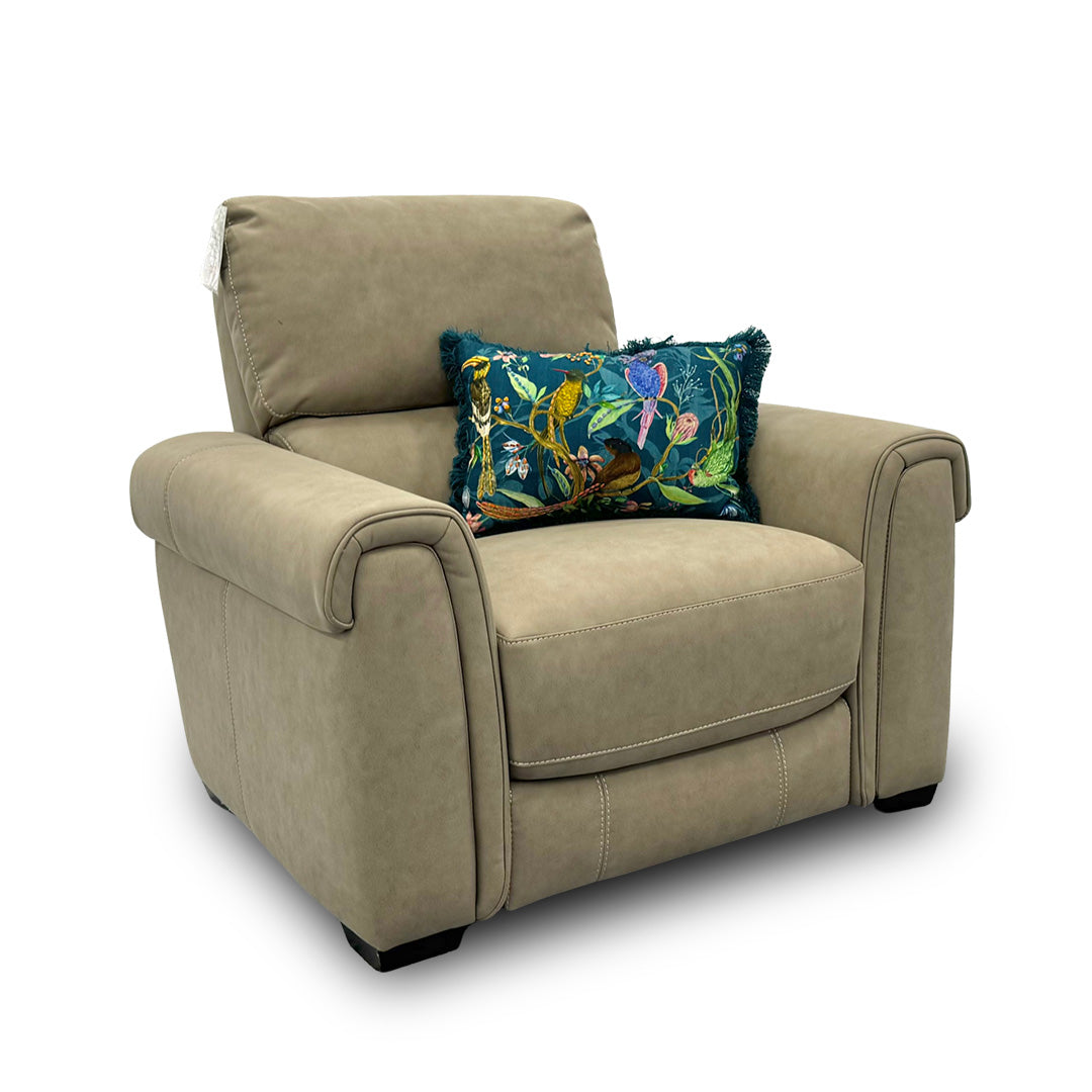 ‘Nixon’ R946 Oyster Suede Fabric Chair
