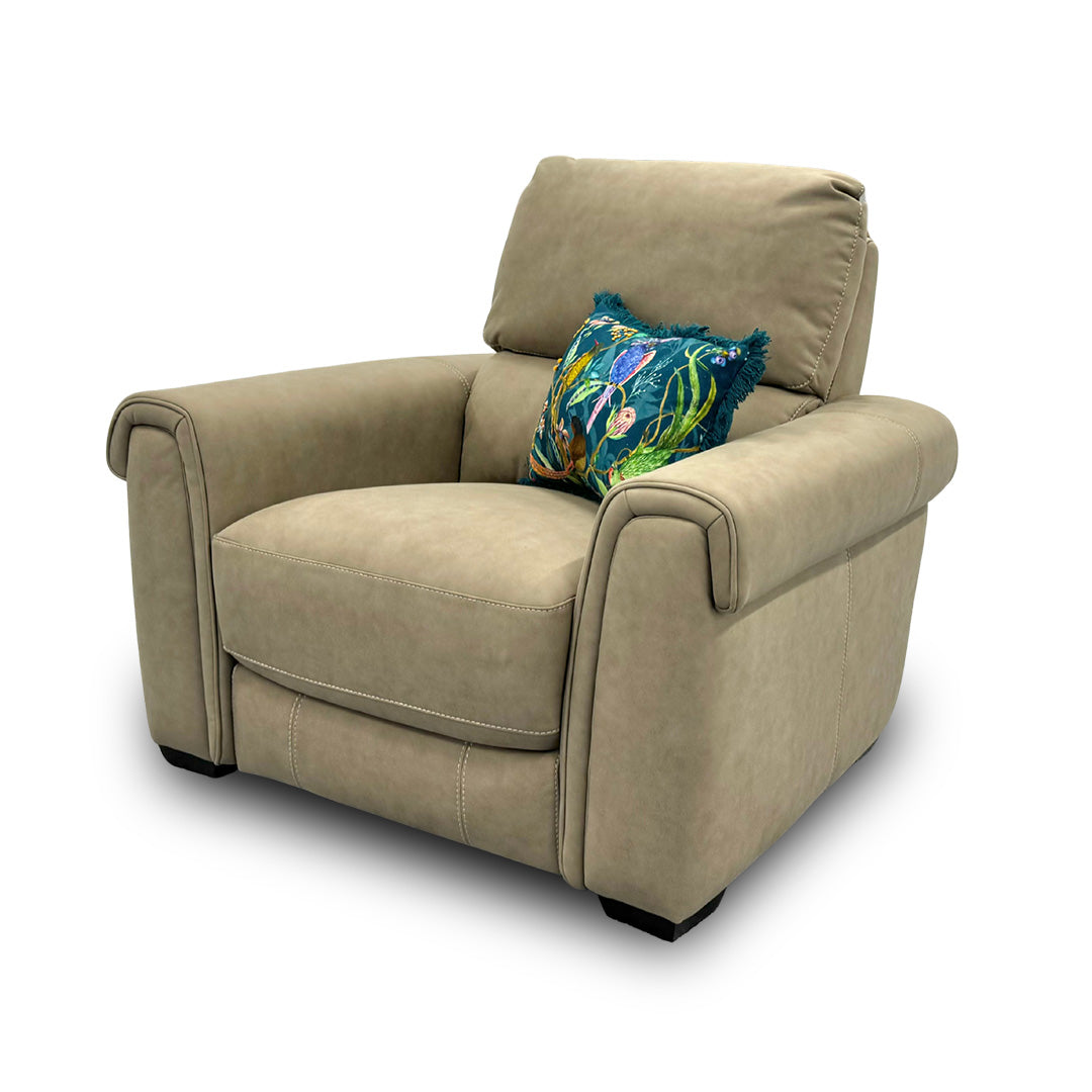 ‘Nixon’ R946 Oyster Suede Fabric Chair