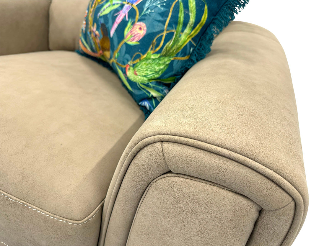 ‘Nixon’ R946 Oyster Suede Fabric Chair