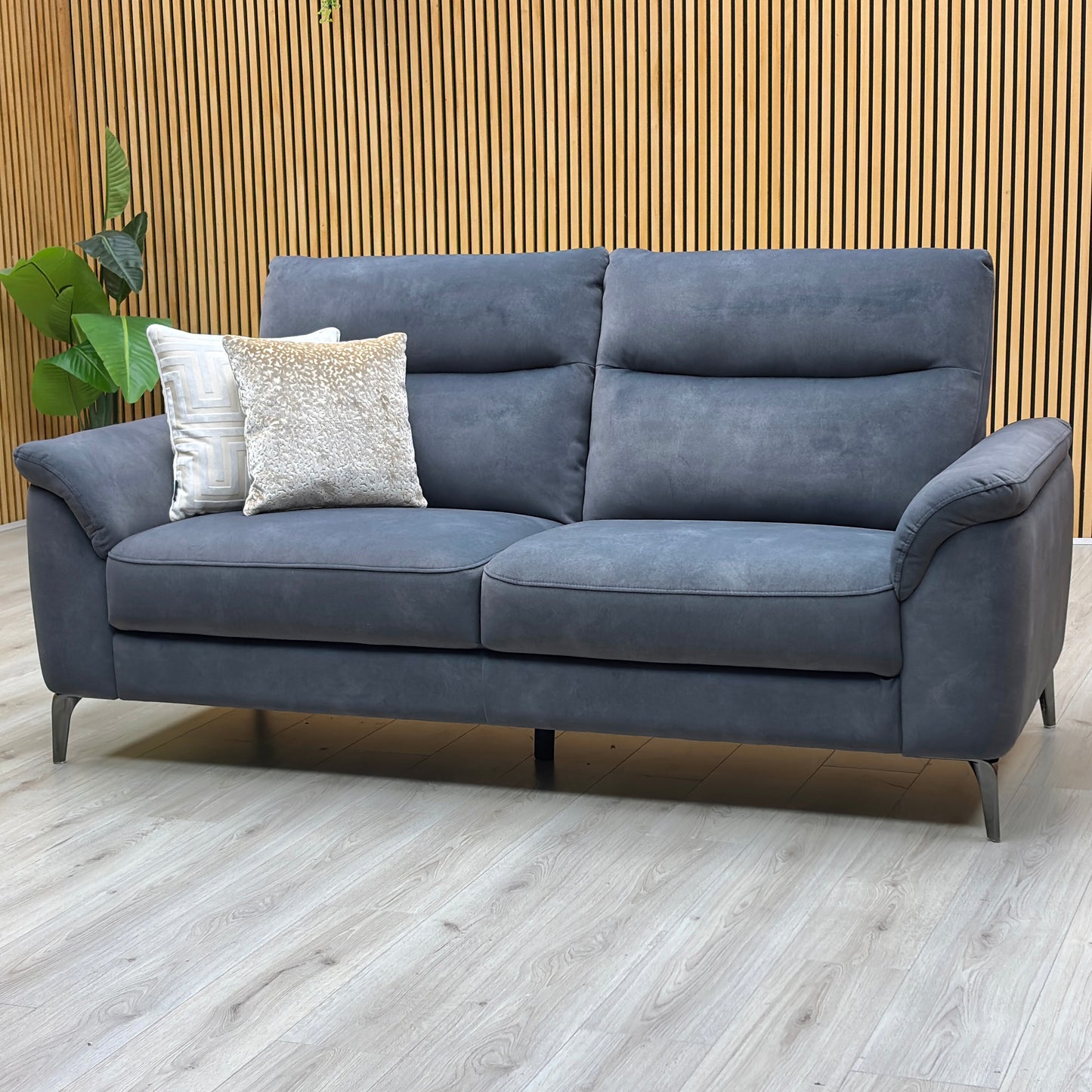 ‘Morgan’ Dexter Shadow Grey Fabric 3 Seater Sofa