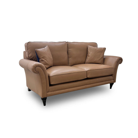 Parker Knoll 'Burghley' Como Taupe 053051-0019 Leather Large 2 Seater Sofa