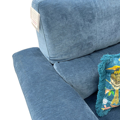 'Lecce' Fab-Can-R330 Steel Blue Fabric Power Recliner Chair with Power Headrest