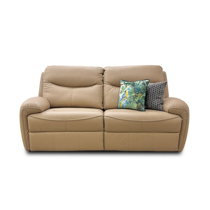 G Plan 'Amesbury' L845 Cambridge Putty Leather 3 Seater Power Recliner Sofa with Power Headrest, Power Lumbar and Heated Seats