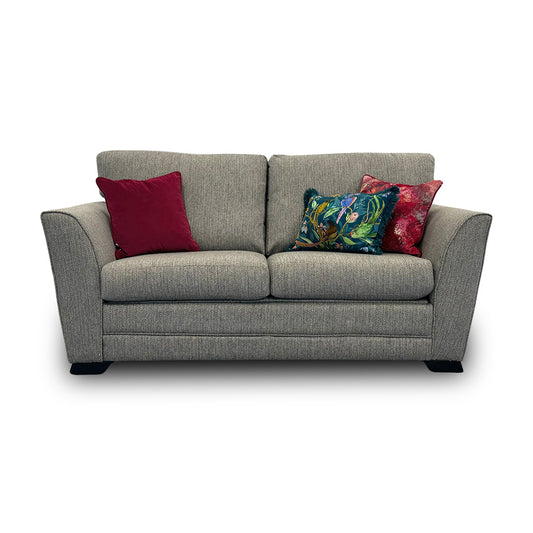 ‘Poppy’ Mid Grey Woven Fabric Large 2 Seater Sofa Bed