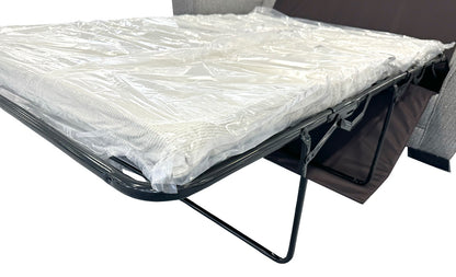 ‘Poppy’ Mid Grey Woven Fabric Large 2 Seater Sofa Bed