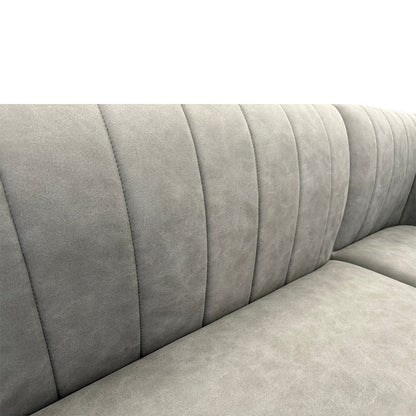 ‘Grigio’ Grey Faux Leather Right-Hand Facing Corner Dining Bench
