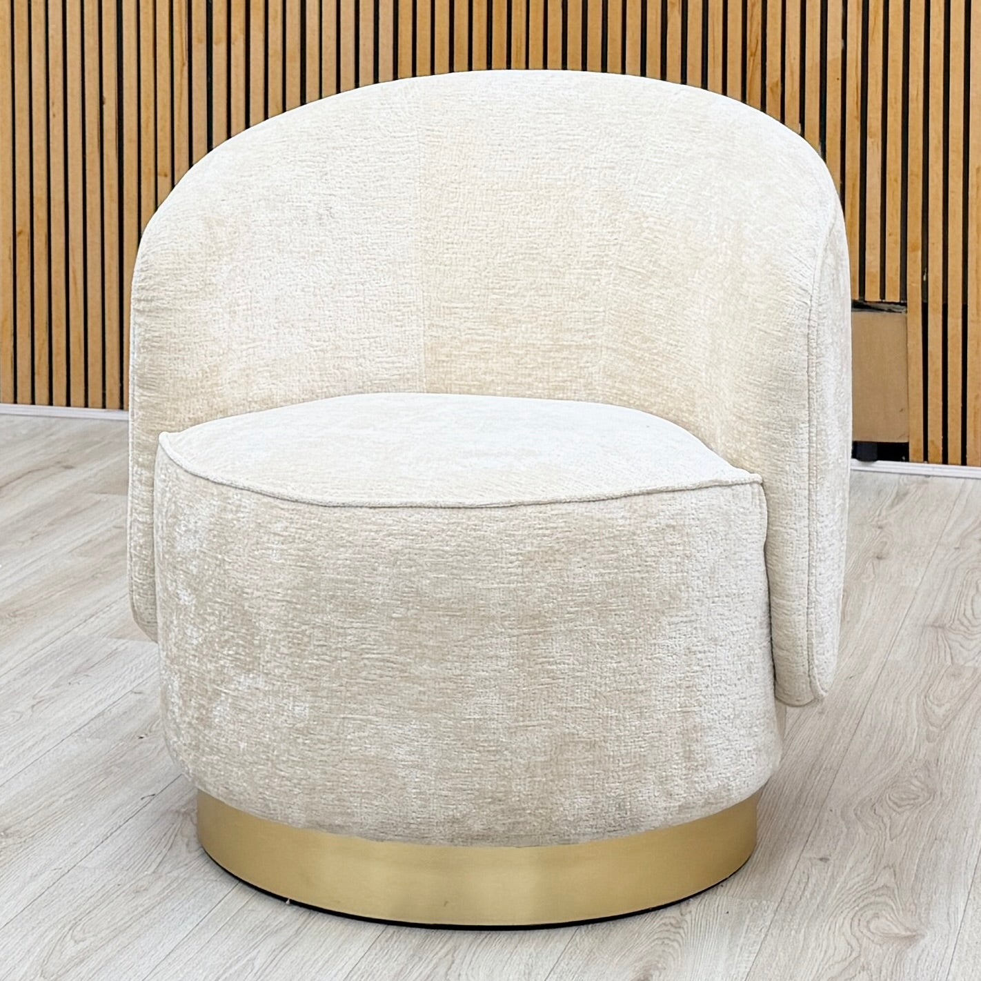 ‘Savoy’ Imperial Oyster Fabric Accent Chair – view 3