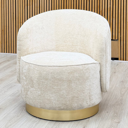 ‘Savoy’ Imperial Oyster Fabric Accent Chair – view 3
