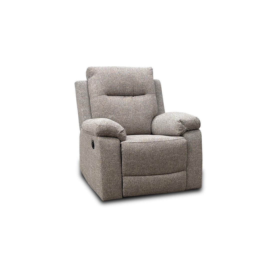 'Georgia' Natural Fabric Power Recliner Armchair
