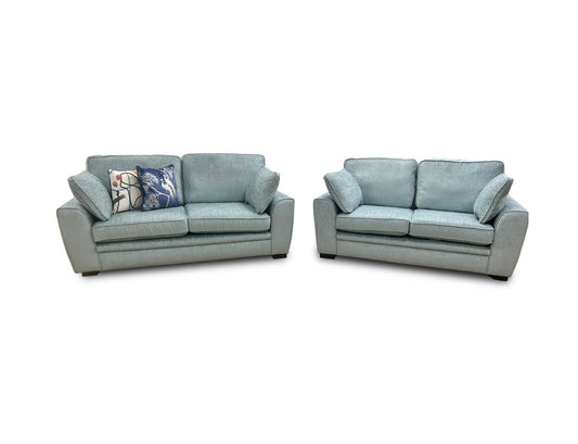 'Chalfont' Eau De Nil Fabric 3 + 2 Seater Sofa Set