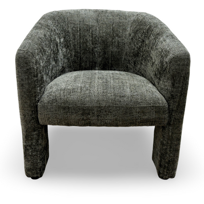 ‘Humphrey’ Green Chenille Fabric Accent Chair