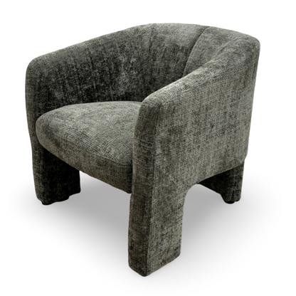 ‘Humphrey’ Green Chenille Fabric Accent Chair