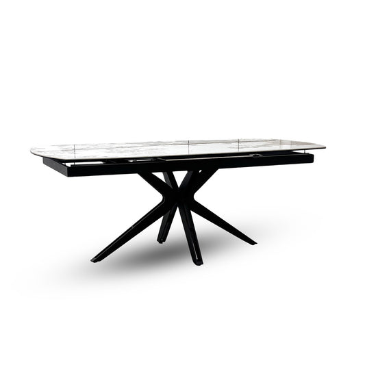 ‘Jose’ Calcutta Marble Pop-up Extending Dining Table 260cm