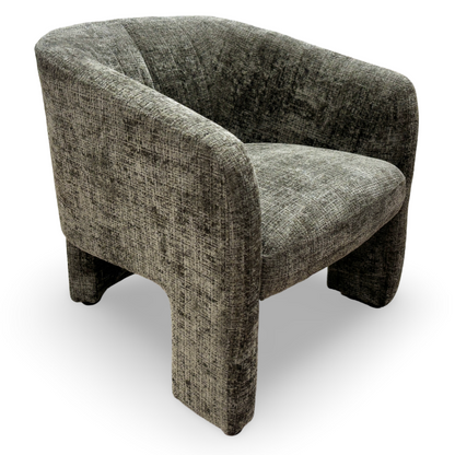 ‘Humphrey’ Green Chenille Fabric Accent Chair