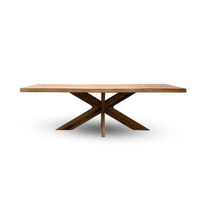 Bodahl ‘Njord’ 01 Oiled Raw Edge Dining Table with Wood Star Base 240cm