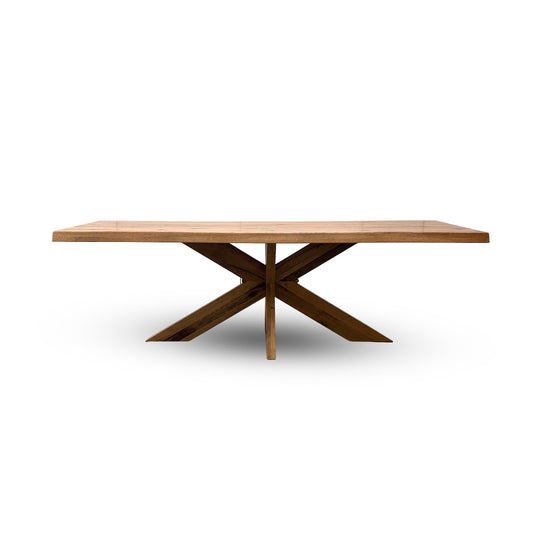 Bodahl ‘Njord’ 01 Oiled Raw Edge Dining Table with Wood Star Base 240cm