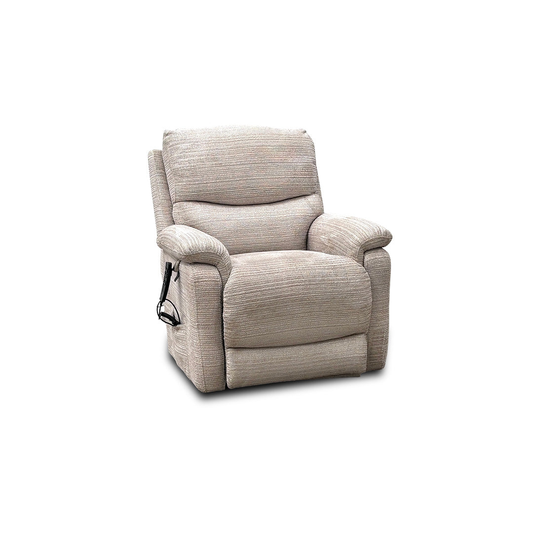 ‘Evelyn' Nickel Plain 5th Avenue Fabric Lift & Rise Chair
