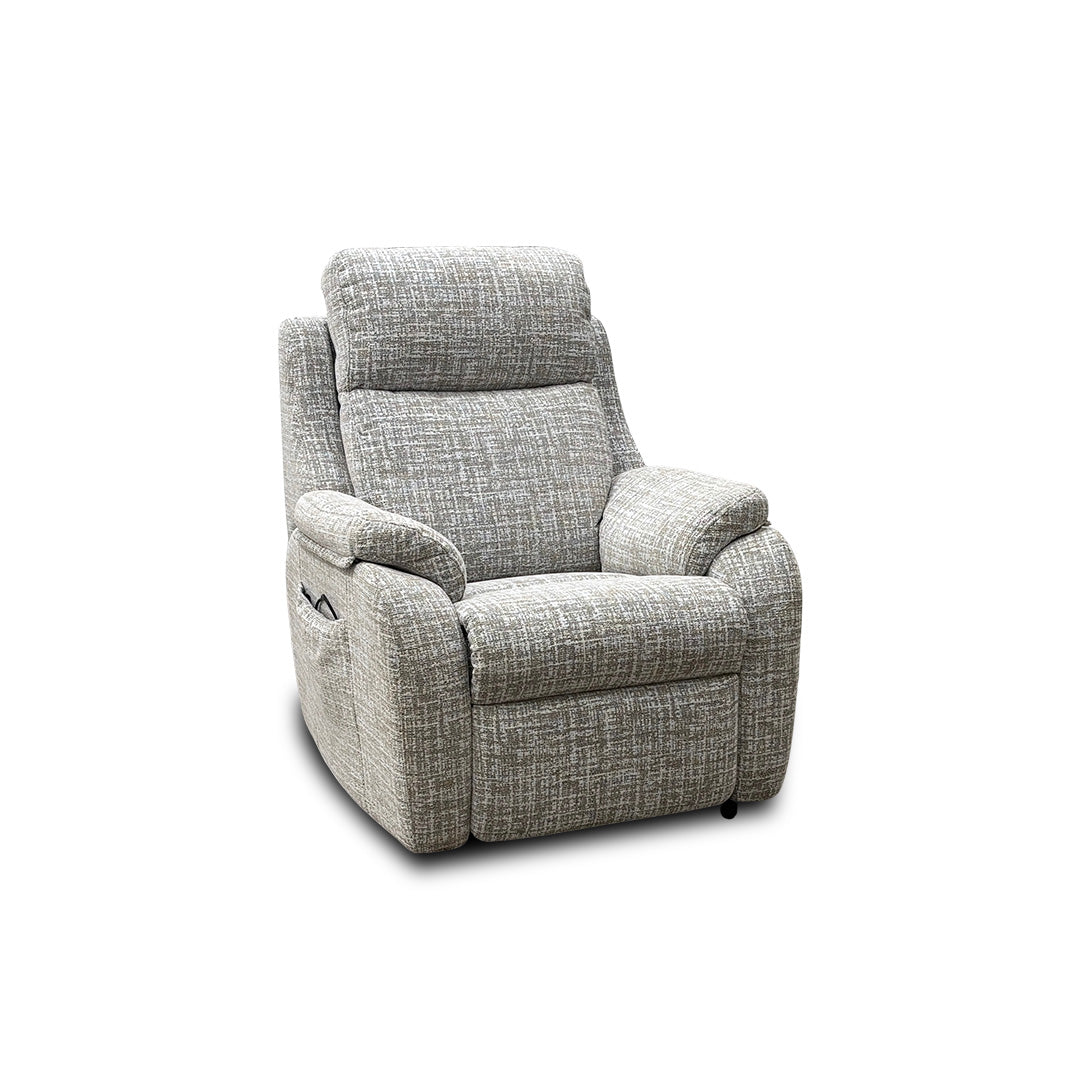 G Plan ‘Kingsbury’ B102 Shore Oatmeal Small Woven Fabric Lift and Rise Recliner Chair