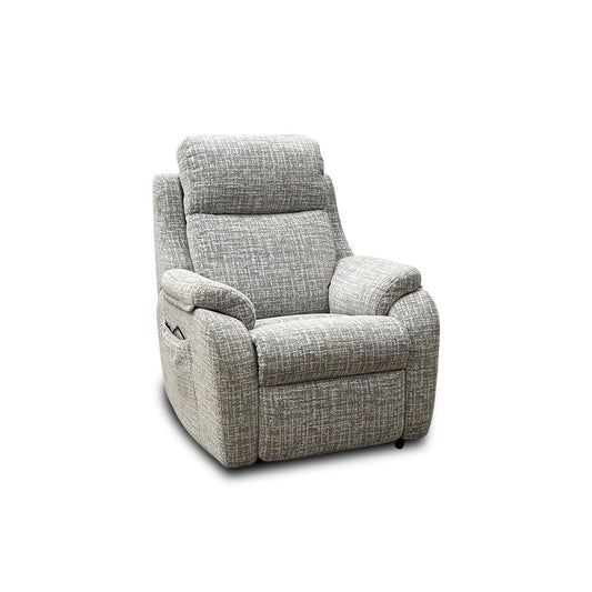 G Plan ‘Kingsbury’ B102 Shore Oatmeal Small Woven Fabric Lift and Rise Recliner Chair