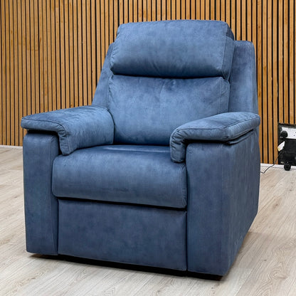 G Plan 'Thornbury' A125 Stingray Indigo Velvet Fabric Power Recliner Chair – view 3