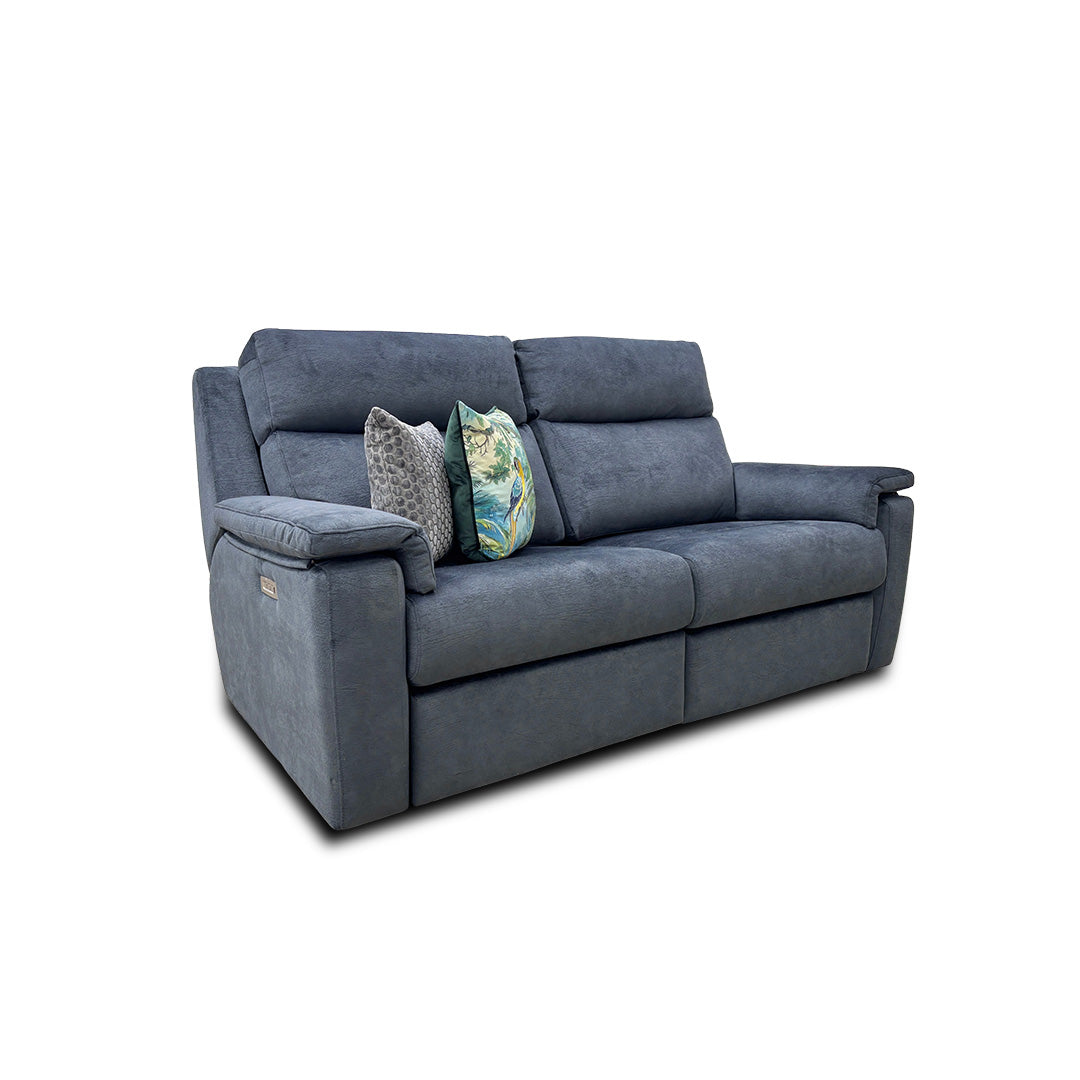 G Plan 'Thornbury' Prama Midnight Fabric 3 Seater Power Recliner Sofa with Power Headrests and Power Lumbar