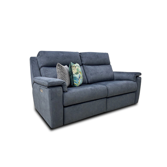 G Plan 'Thornbury' Prama Midnight Fabric 3 Seater Power Recliner Sofa with Power Headrests and Power Lumbar