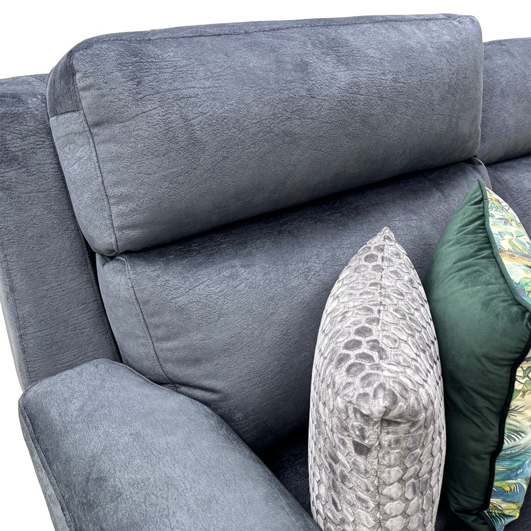 G Plan 'Thornbury' Prama Midnight Fabric 3 Seater Power Recliner Sofa with Power Headrests and Power Lumbar