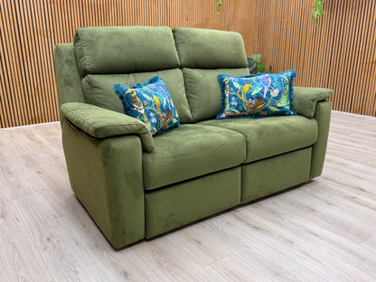 G Plan 'Thornbury' Plush Vine Green 2 Seater Velvet Sofa