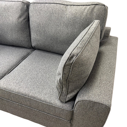'Chalfont' Charcoal Tight Weave Fabric 3 + 2 Seater Sofa Set