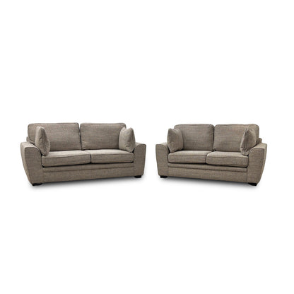 'Chalfont' Stone Woven Fabric 3 + 2 Seater Sofa Set