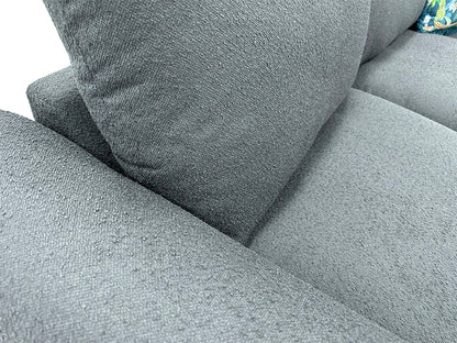‘Hugh’ Navy Calix Boucle 2 Corner 2 Sofa
