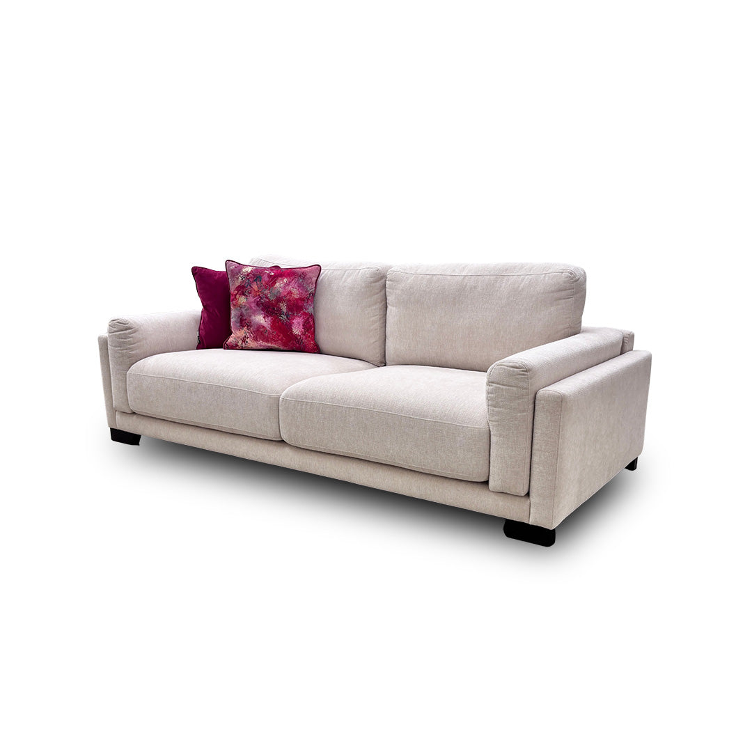 'Balboa' Cream Balboa Chenille Fabric 4 Seater Sofa