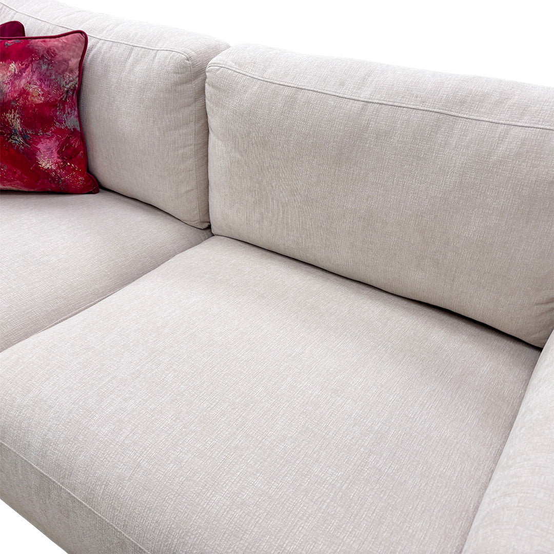 'Balboa' Cream Balboa Chenille Fabric 4 Seater Sofa