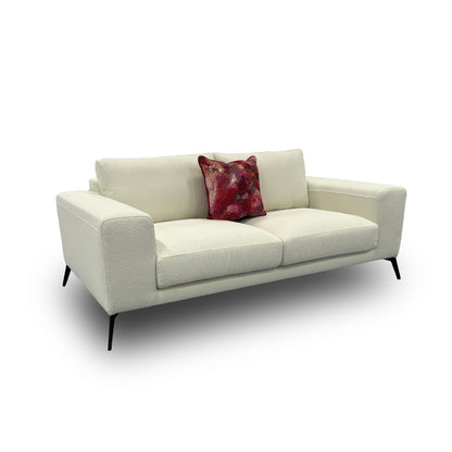 ‘Lexia’ Ivory Calix Boucle 2 Seater Sofa