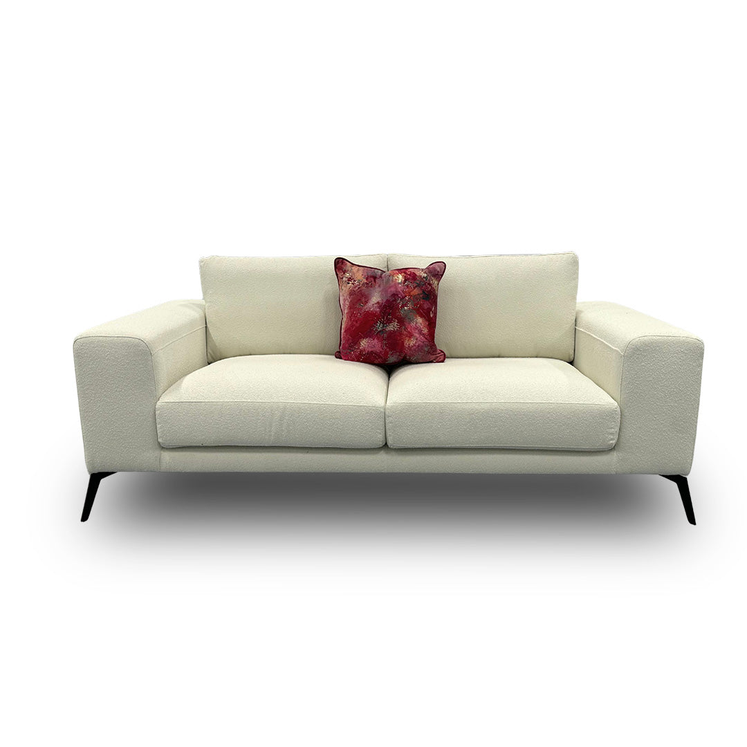 ‘Lexia’ Ivory Calix Boucle 2 Seater Sofa